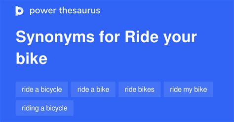 ride synonyms|bike ride synonyms.